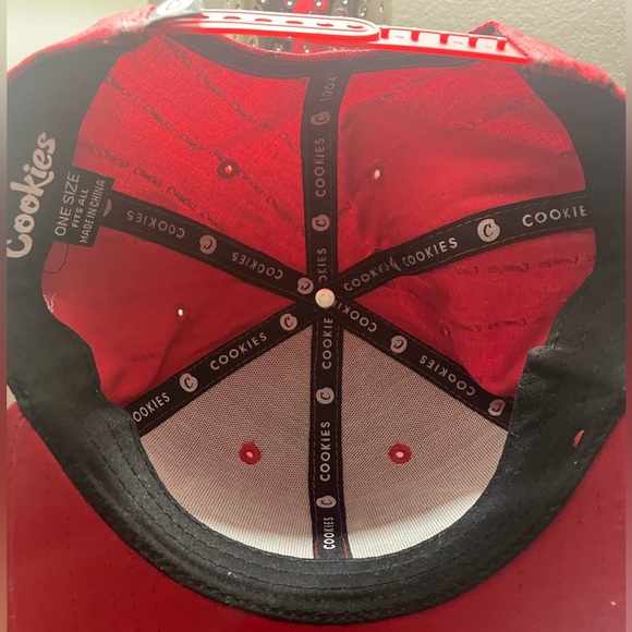 Authentic Cookies Snapback Hat;belk,red,&white. One size fit all NWOT. - Picture 5 of 6